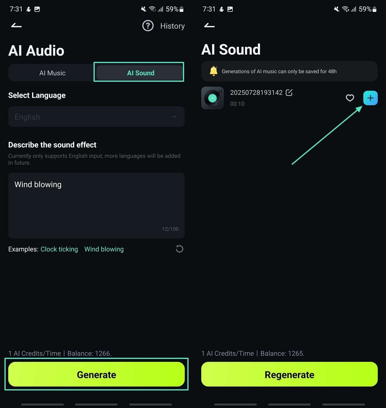 generate ai audio for video