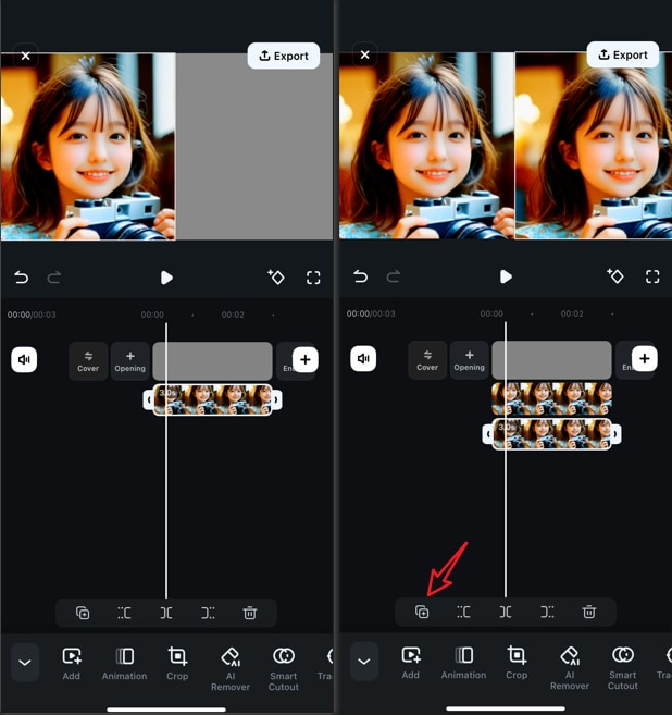 put two images side by side in the app
