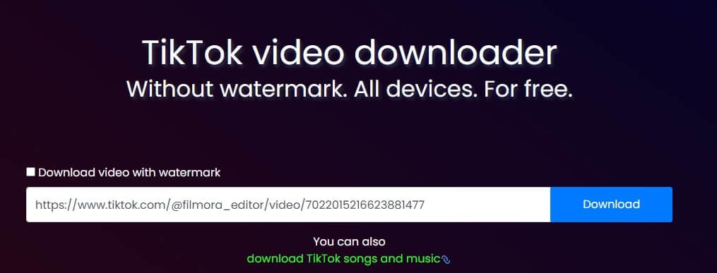 download tiktok video without watermark with Qload