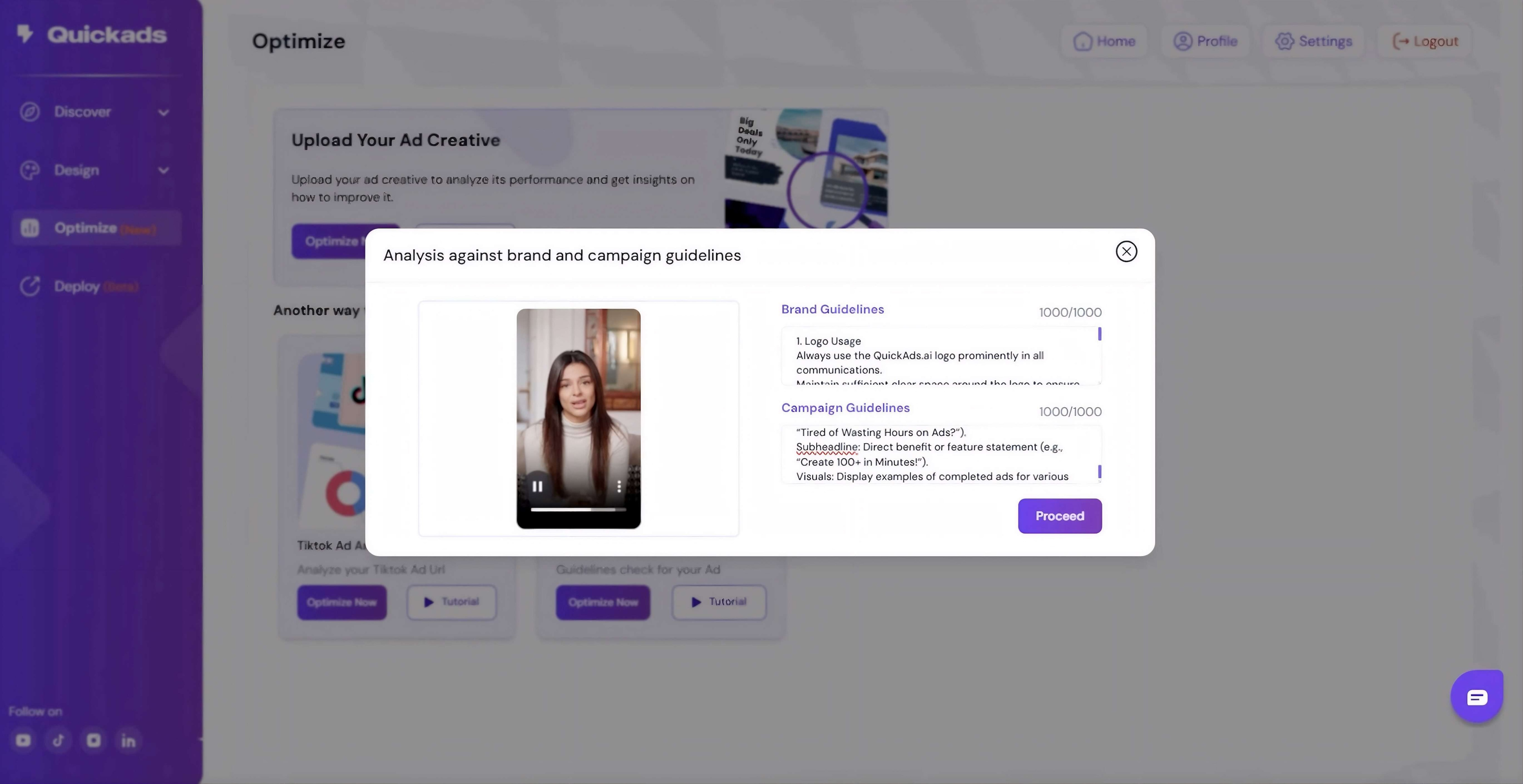 quickads ai optimize and publish