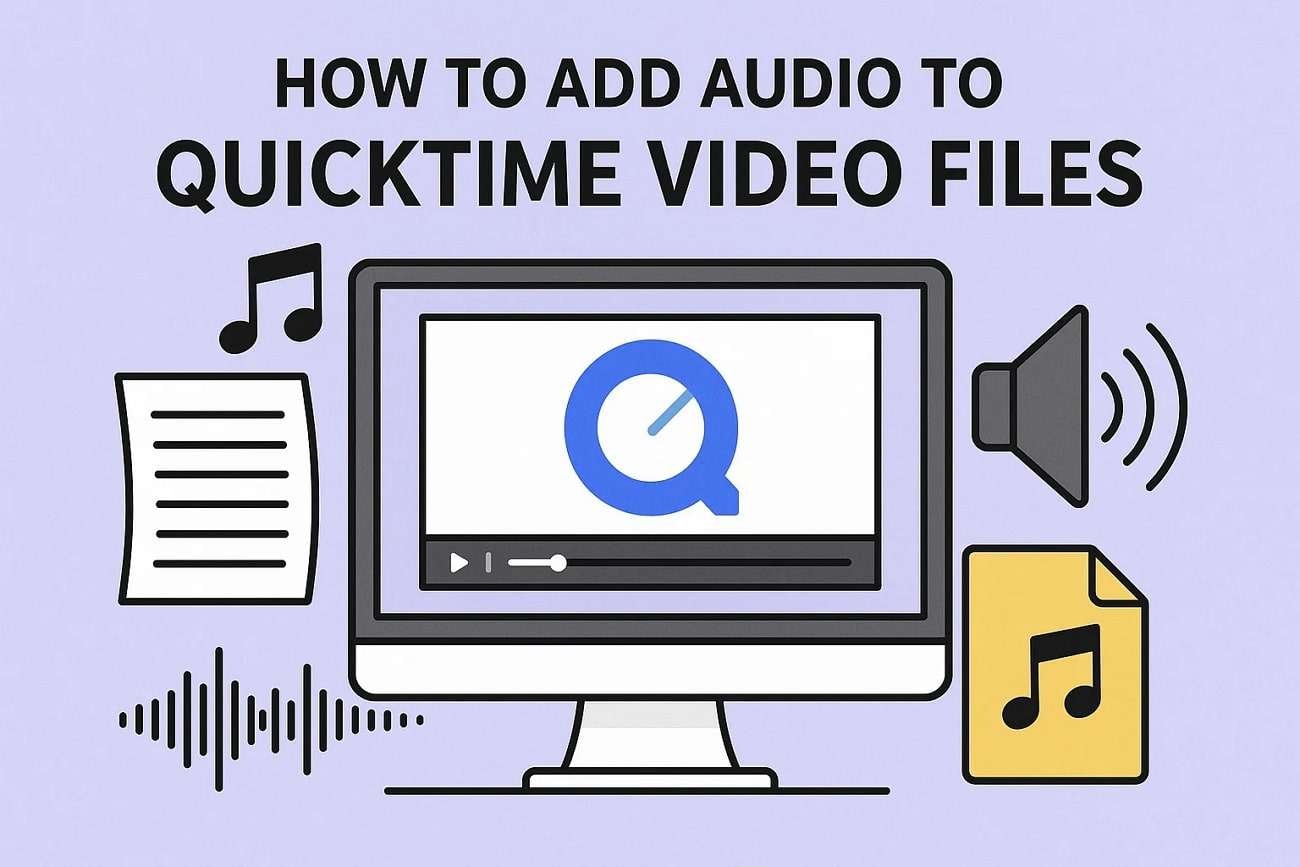 add audio to video quicktime player steps