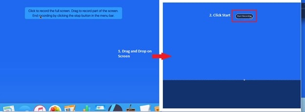 quicktime drag and drop on screen