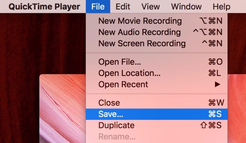 quicktime save and name