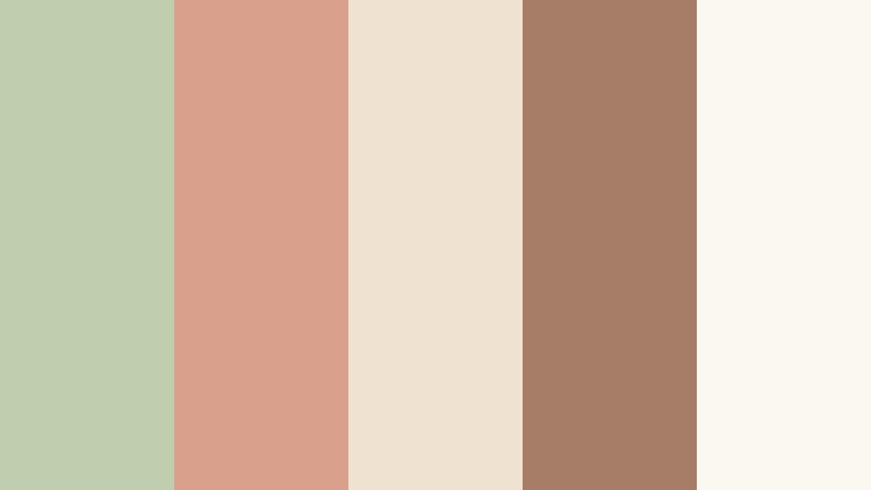 quiet adobe light sage green and terracotta home decor store color color palette with hex codes