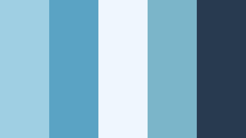 quiet fjord reflections arctic blue color palette with hex codes