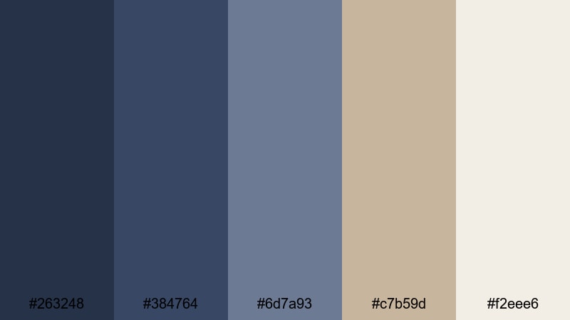 quiet library denim denim color palette with hex codes