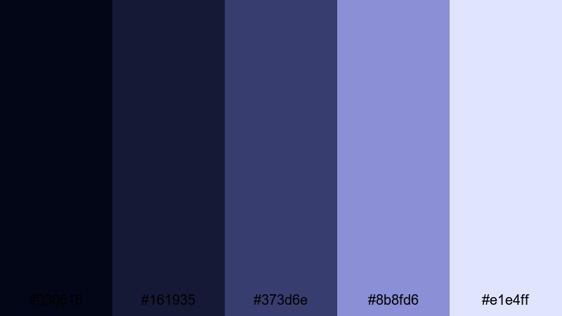 quiet nebula haze purple dark blue color palette with hex codes