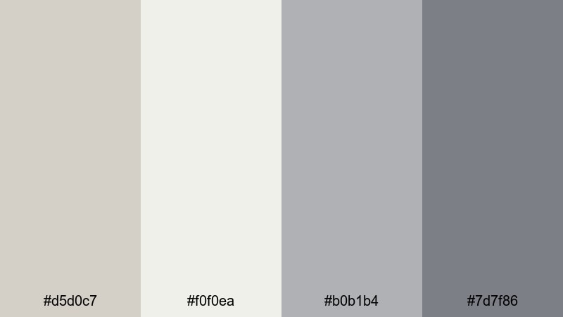 quiet sketch workspace timberwolf color palette with hex codes