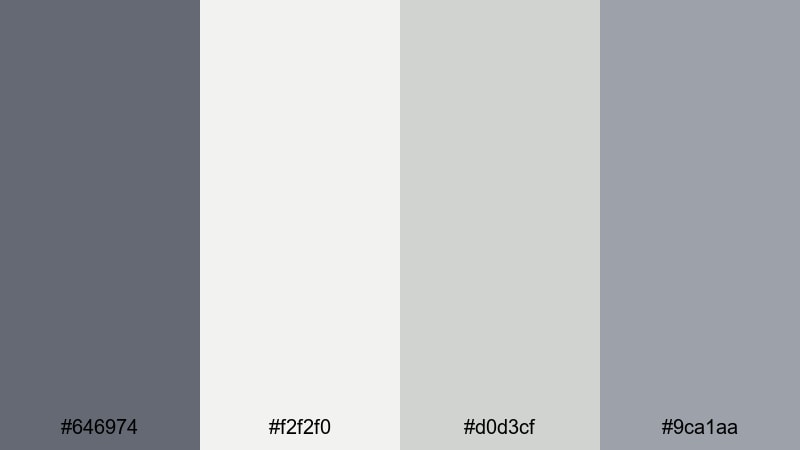 quiet sketchbook tones slate gray color palette with hex codes