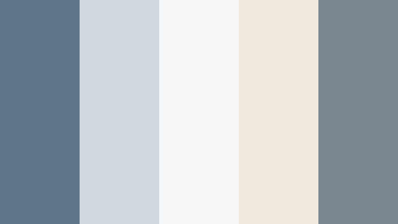 quiet studio light ashen blue color palette with hex codes