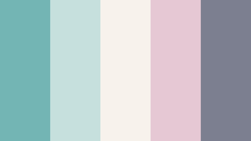 quiet studio light hazy turquoise color palette with hex codes
