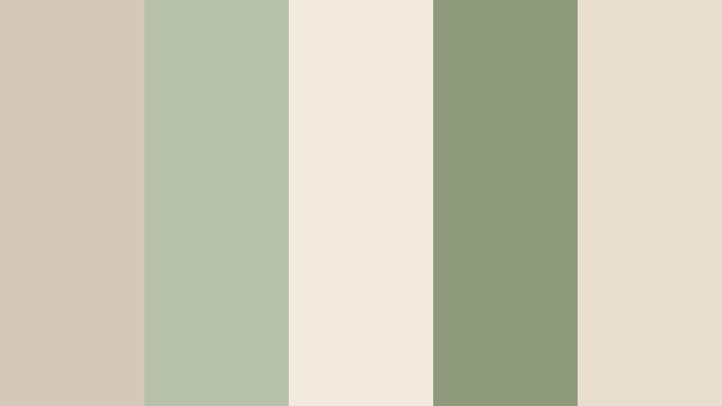 quiet studio light sage beige color palette with hex codes