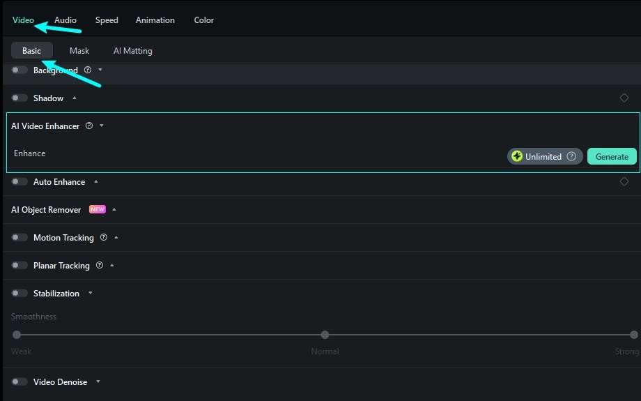 apply ai video enhancer