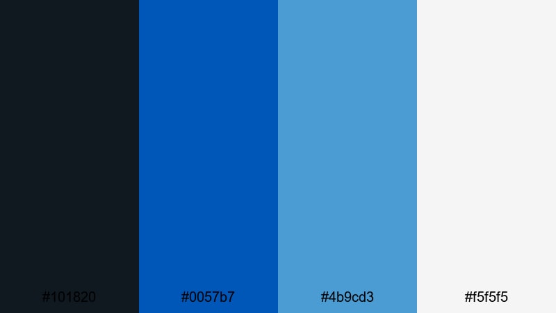 racing stripe impact carolina blue color palette with hex codes