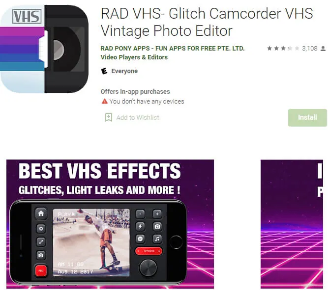 rad vhs glitch camcorder