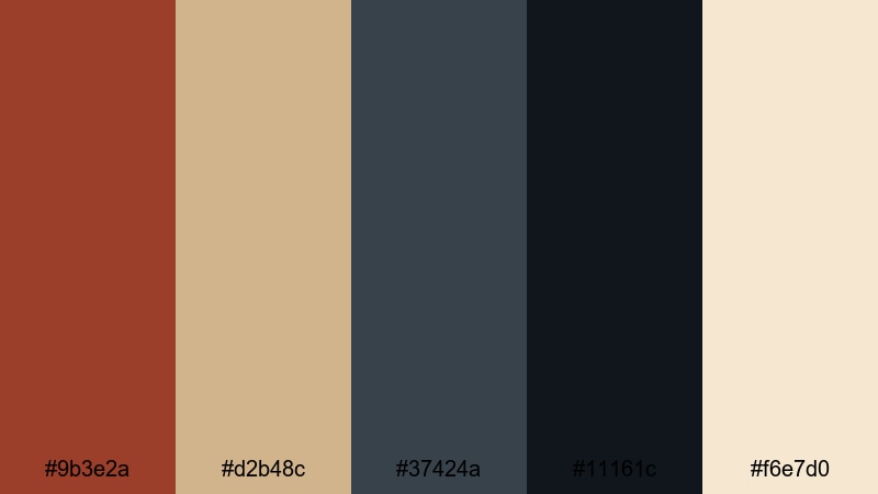 railway freight yard red rust color palette with hex codes