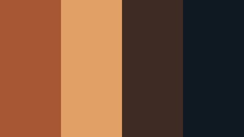 railyard twilight tones rusted copper color palette with hex codes