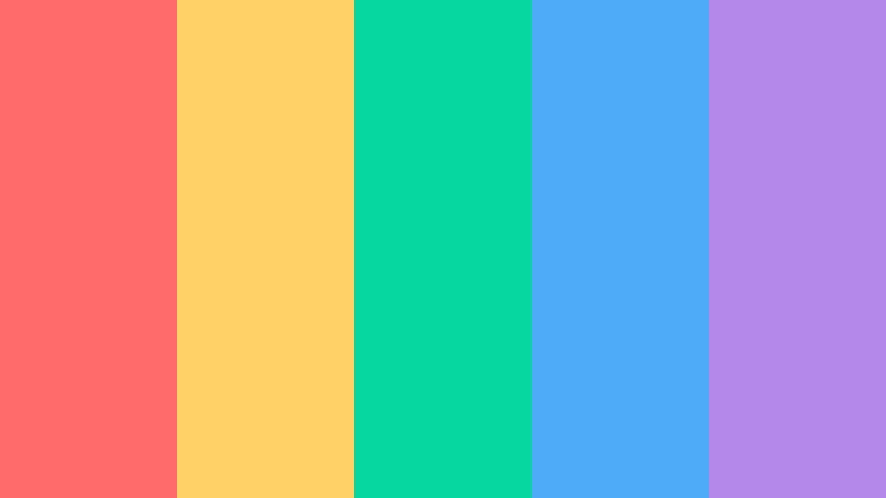 rainbow cake pop birthday video color color palette with hex codes