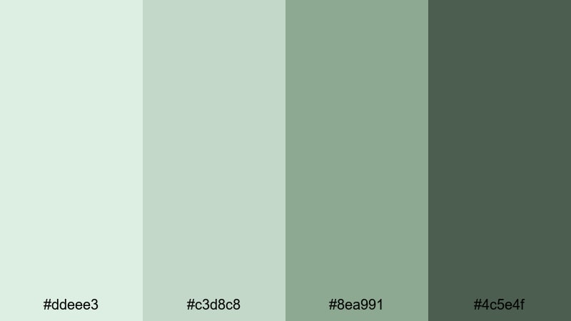 rainwashed herb window pale green color palette with hex codes