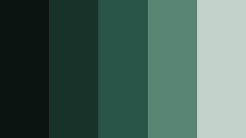 rainy backlot alley dark film green color palette with hex codes