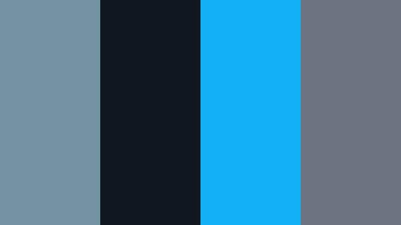 rainy city neon echo muted sky blue color palette with hex codes