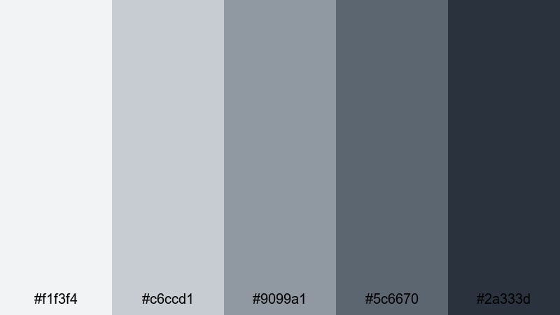 rainy street reflections gray color palette with hex codes