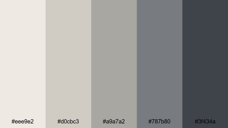 rainy window bokeh beige gray color palette with hex codes