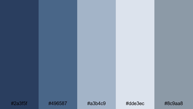 rainy window denim denim color palette with hex codes