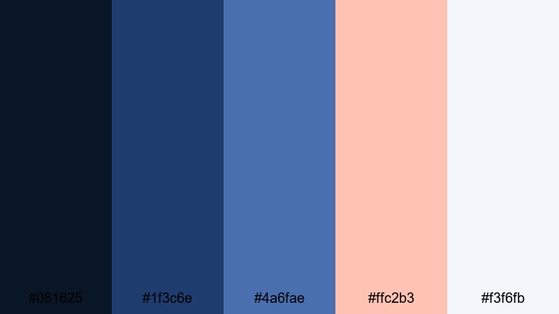 rainy window glow cobalt color palette with hex codes