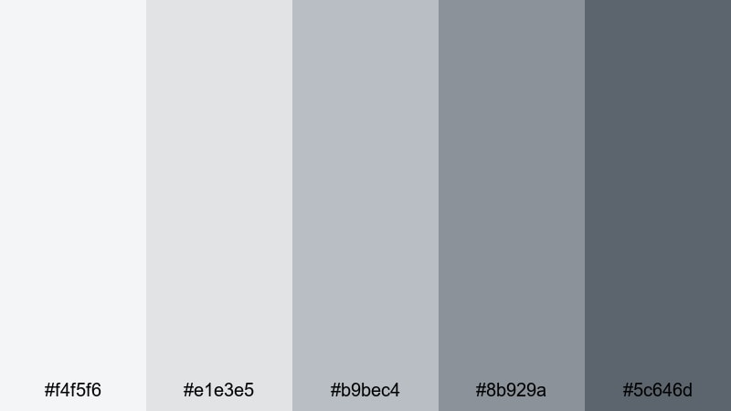 rainy window light gray white color palette with hex codes
