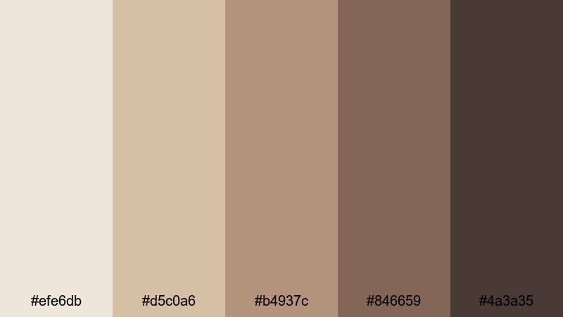 rainy window light khaki beige color palette with hex codes