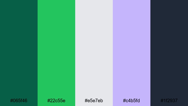 rainy window reading emerald green color palette with hex codes