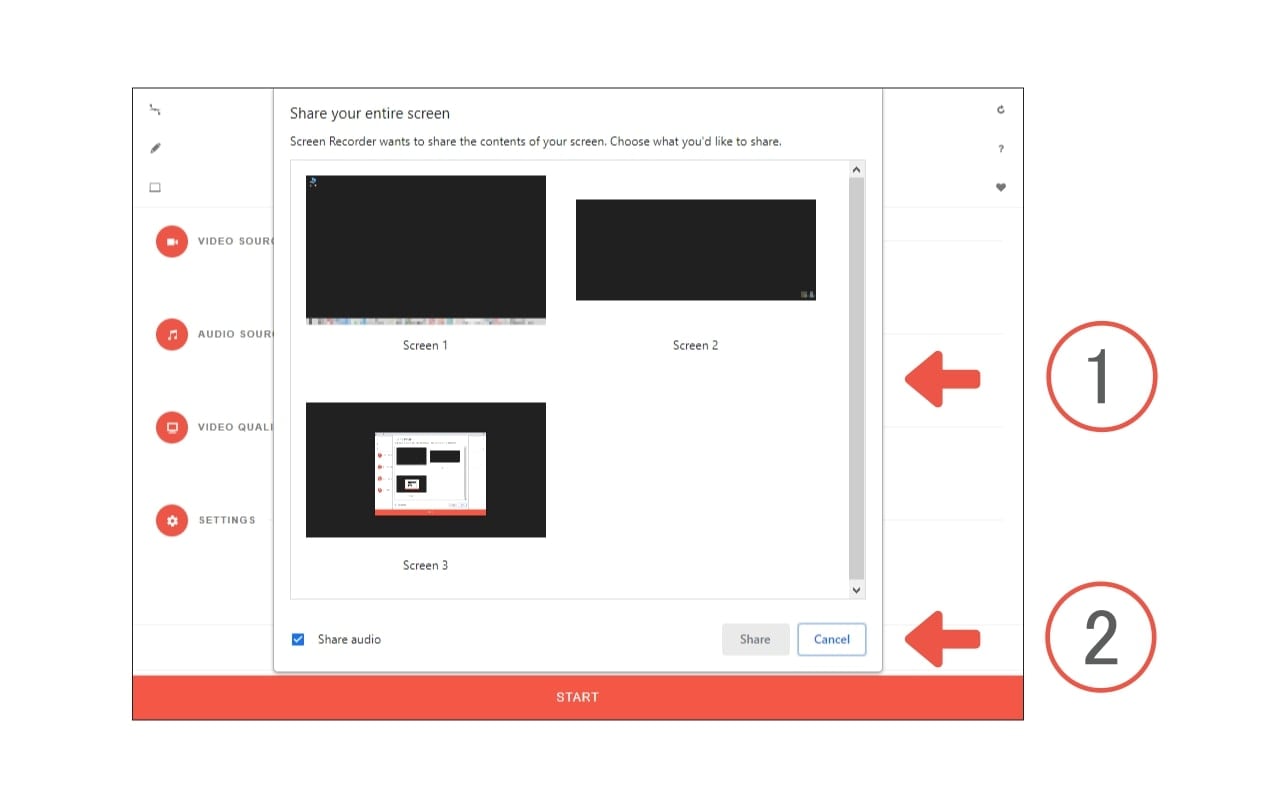 sélectionnez votre mode d'enregistrement d'écran Firefox