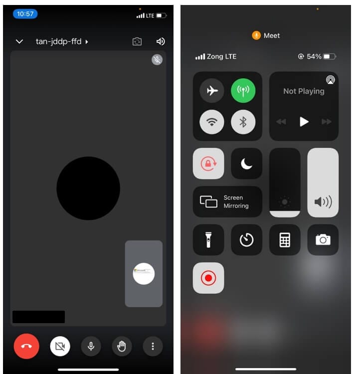 mulailah rekam google meet di iPhone