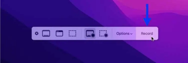 record button on mac 