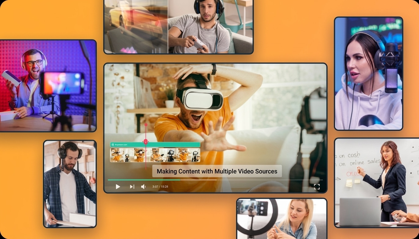creators recording multiple video sources