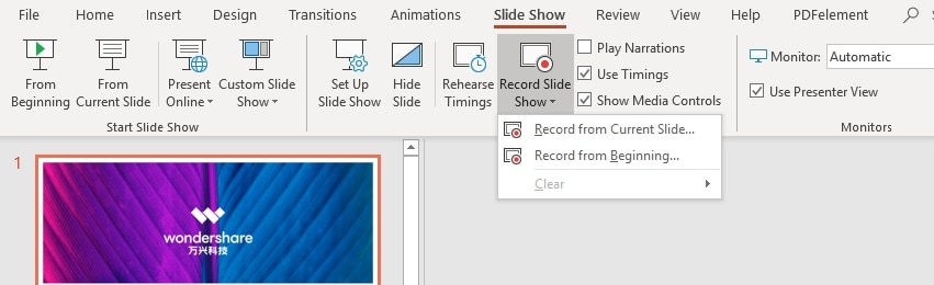 presentation slideshow record