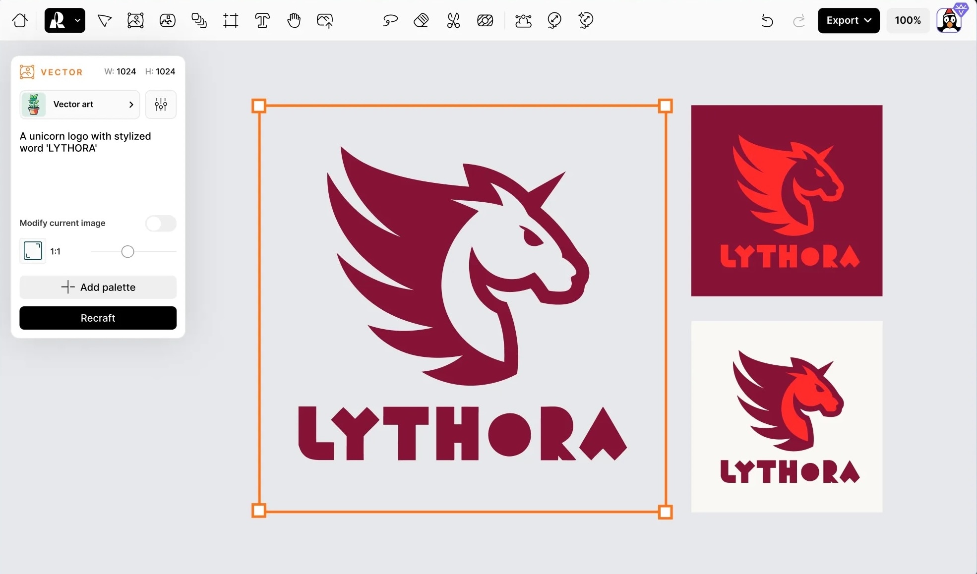 generate logo in recraft ai