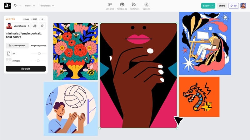recraft ai web interface