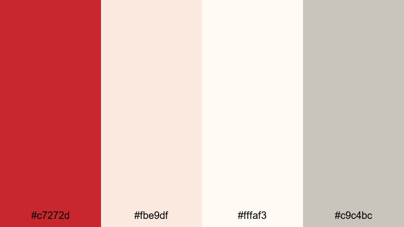 red cream gridline red cream color palette with hex codes