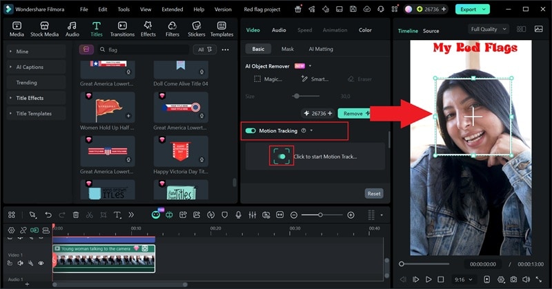 activate motion tracking feature