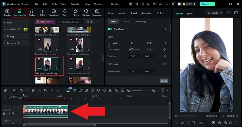 drag your clip to filmora timeline