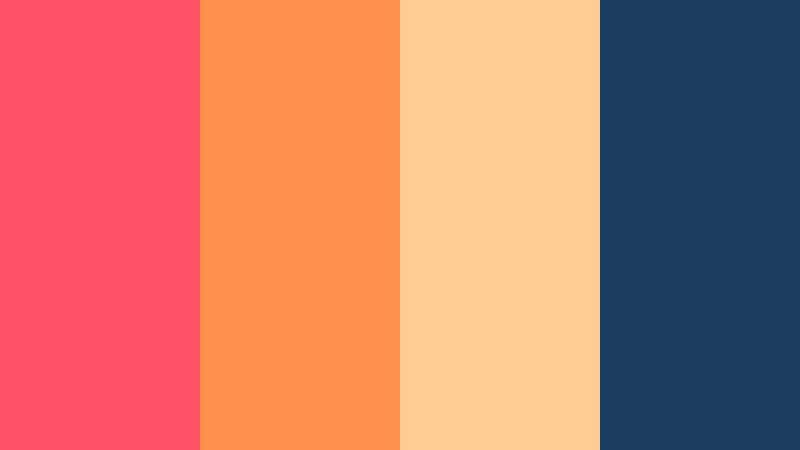 reef sunset pulse coral reef pink color palette with hex codes