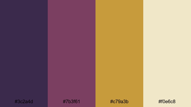 regal hall banners medieval color palette with hex codes