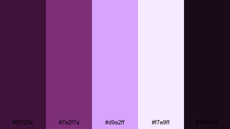 regal plum gala plum color palette with hex codes