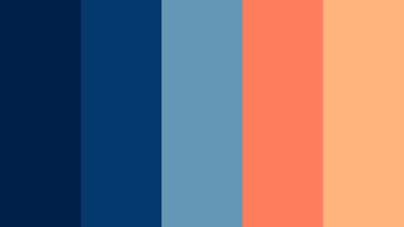regatta sunset pulse deep ocean blue color palette with hex codes