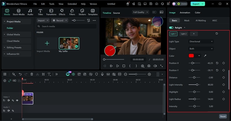 ajuster l’éclairage manuellement à l’aide des curseurs