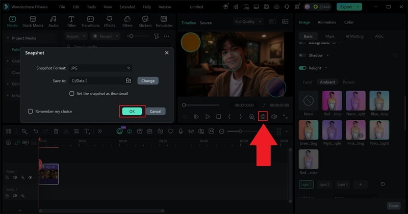 enregistrer la photo sur votre appareil