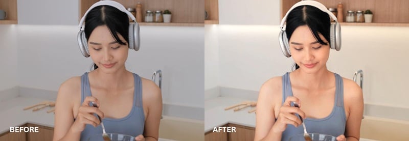 rééclairage vidéo par IA pour vlogs