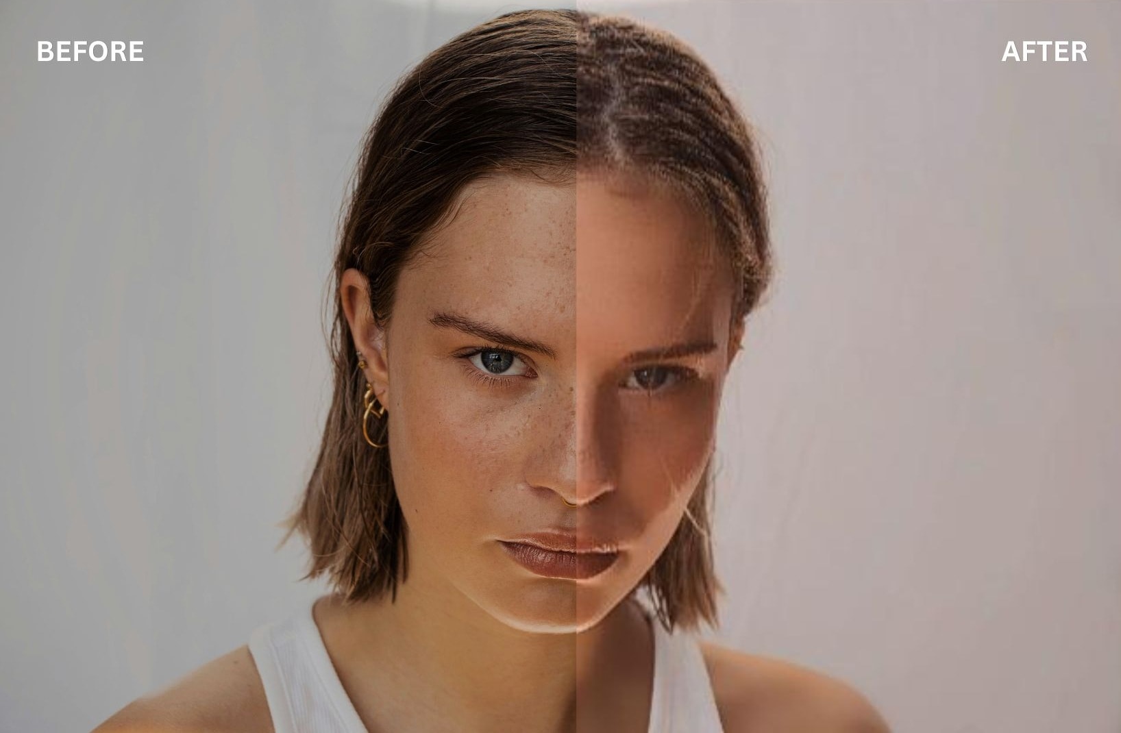 Filmora 피부 보정 결과